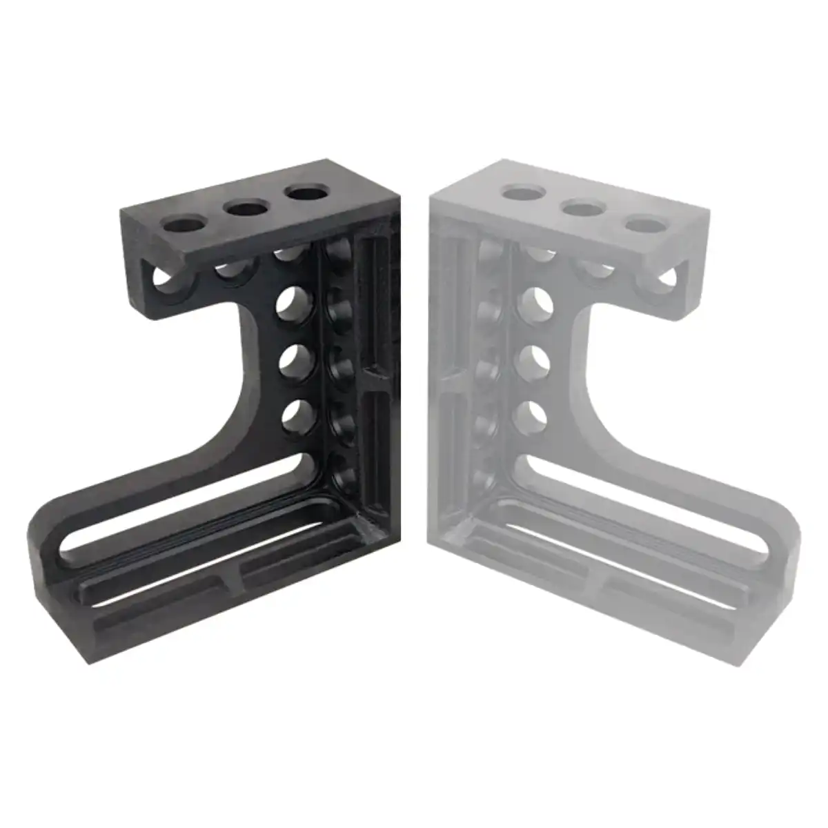 T28-13028L / T28-13028R Négyoldalú öntöttvas derékszög ∅28 mm hegesztőasztal rendszerhez – BuildPro
