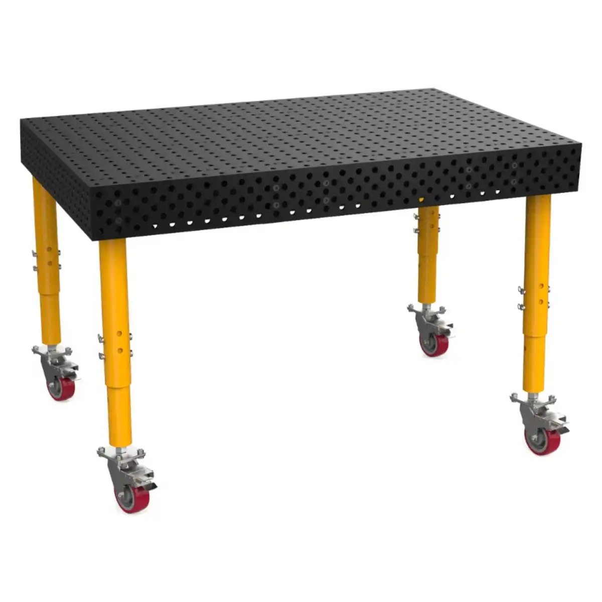 TM601510FP-C1 ALPHA 16 hegesztőasztal állítható magasságú görgős lábakkal, 1500 x 1000 mm – BuildPro