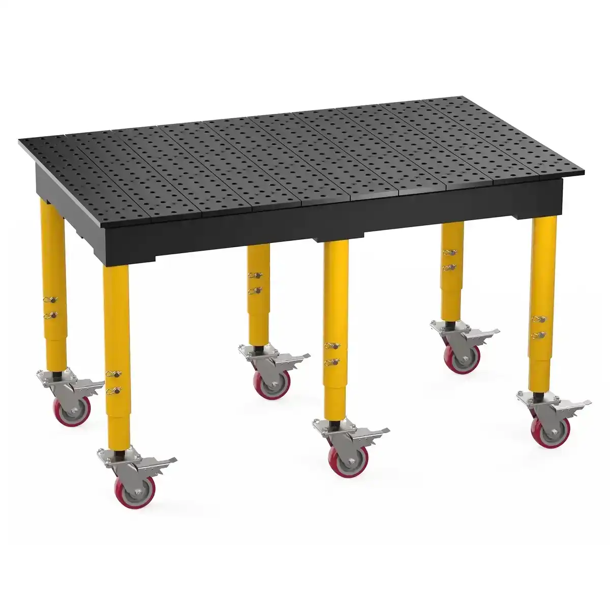 TMQRC61509V MAX 16 hegesztőasztal állítható magasságú görgős lábakkal, 1500 x 900 mm – BuildPro