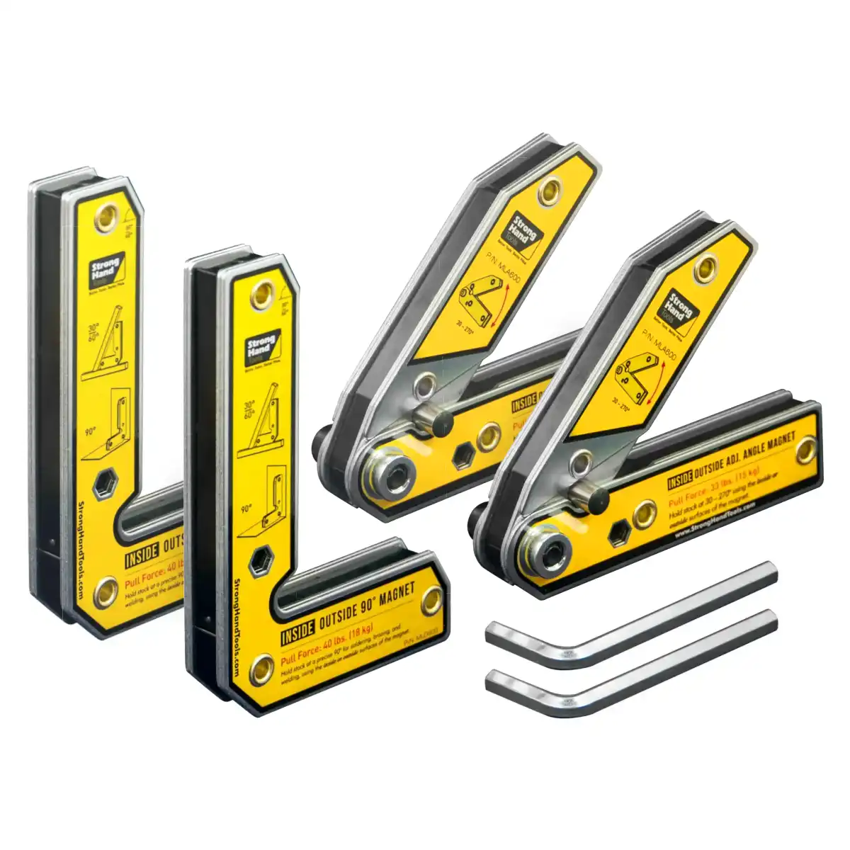 Mágneses derékszög csomag – 2 db MLD600, 2 db MLA600